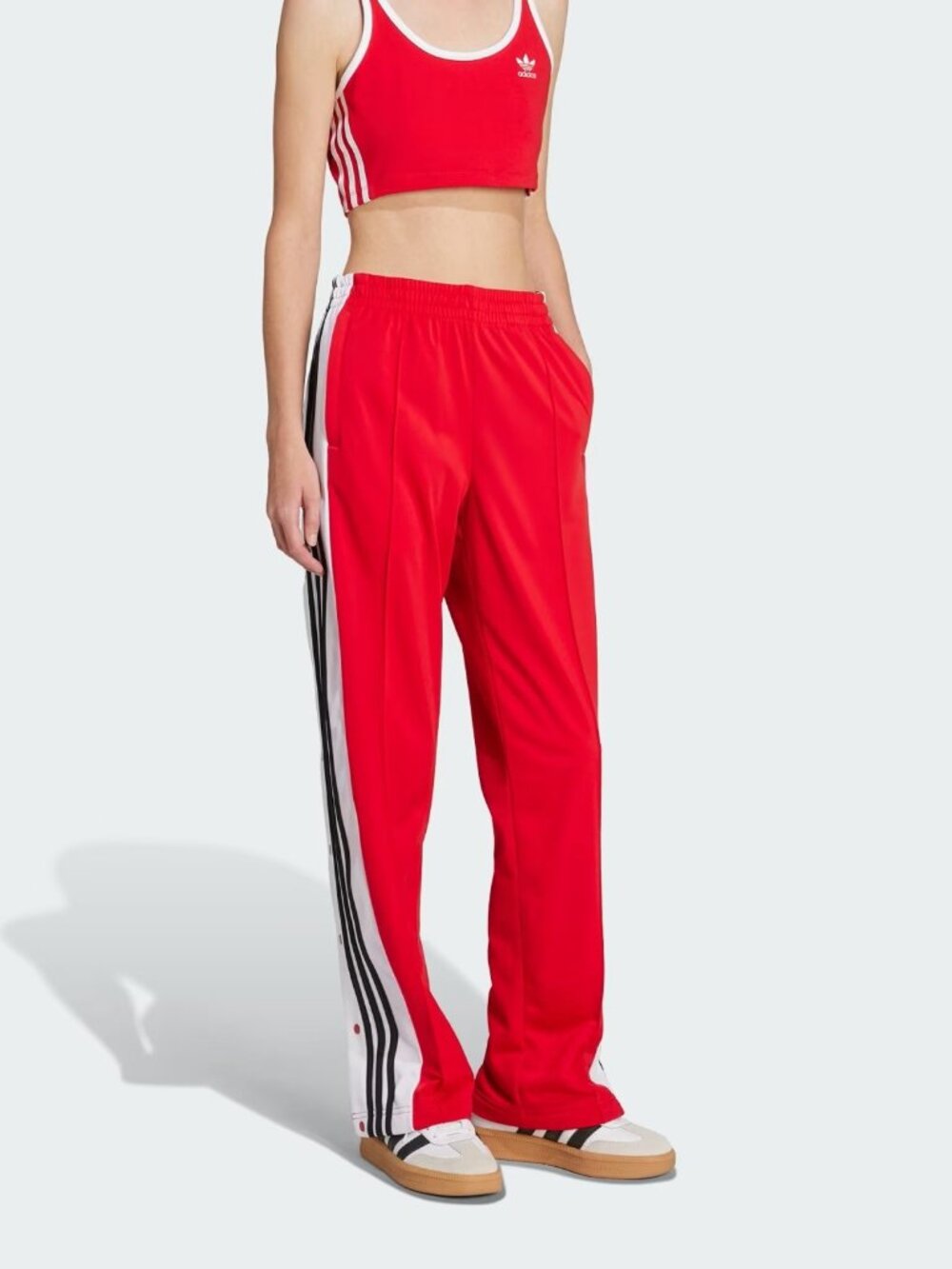 Adidas Originals Women's Red Black Adibreak Pants Size large JY1354